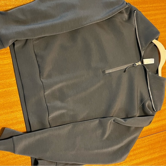 SPANX Air Essentials Women's Gray Quarter-Zip Top sz XL. - Picture 5 of 6